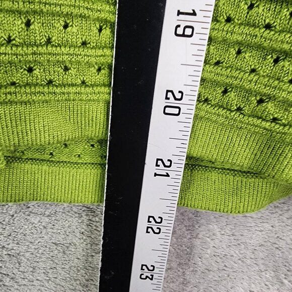 Womens Green Chicos Cardigan Sweater Short Sleeve Round Neck Size 2 (L) - Picture 10 of 11